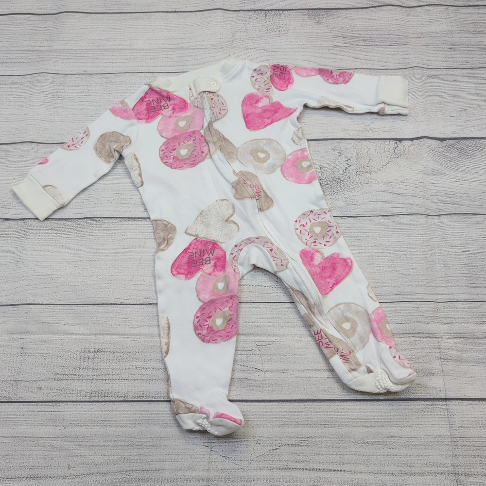 3/6m Burts Bees Valentine Donut Sleeper
